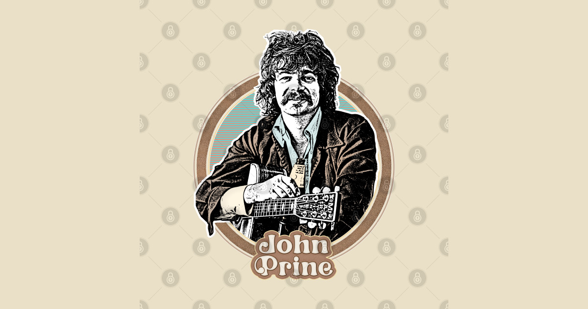 John Prine / / Retro Style Fan Design - John Prine - Sticker | TeePublic