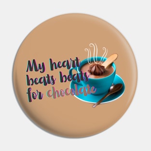 My heart beats for chocolate. Cocoa is rich in antioxidants and for lovers of happiness and love Pin