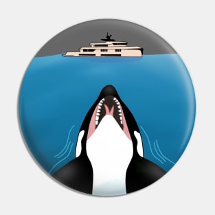 Orca and The Yacht Pin