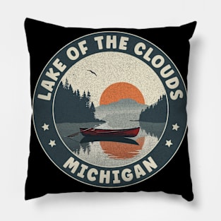 Lake of the Clouds Michigan Sunset Pillow