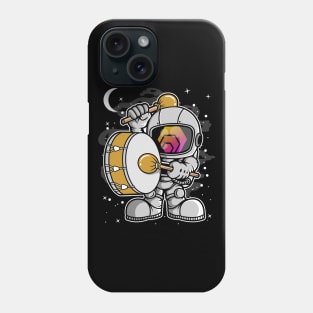 Astronaut Drummer HEX Coin To The Moon HEX Crypto Token Cryptocurrency Blockchain Wallet Birthday Gift For Men Women Kids Phone Case