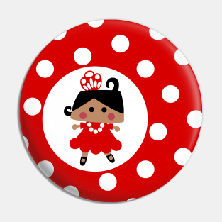 Flamenco Polka Dot Pin