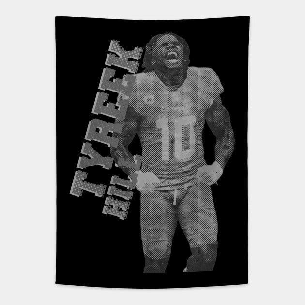 Tyreek Hill | Retro poster Football Tapestry by Aloenalone