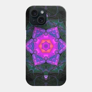 Mosaic Mandala Flower Purple Pink and Black Phone Case