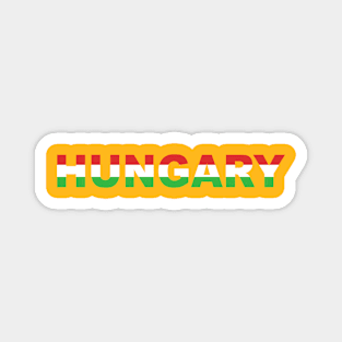 Flag Hungary Text Magnet