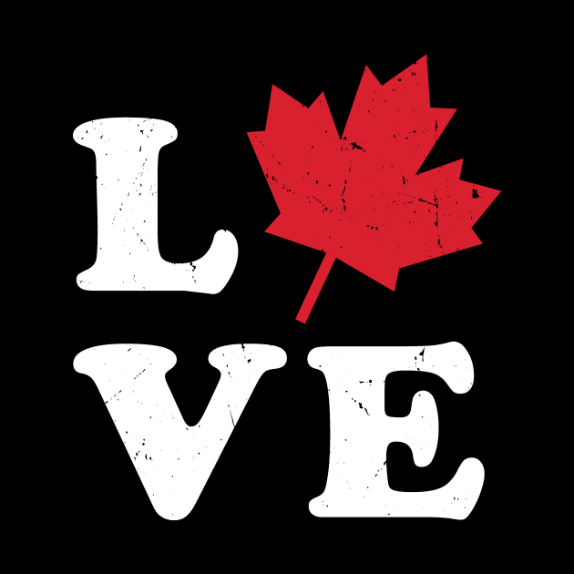 Love Canada Maple Leaf by Teewyld