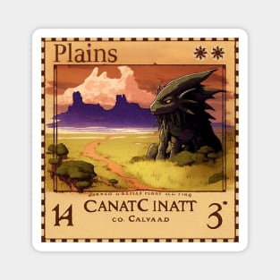 MTG - Plains Stamp - Canat Inatt- Postage Stamp Series Magnet