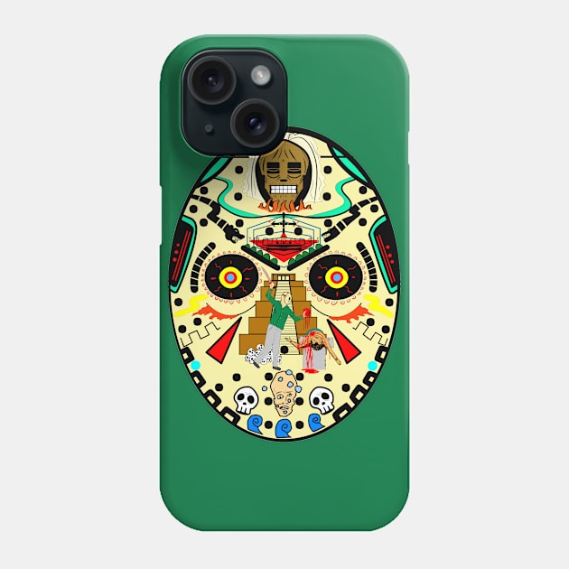 Aztec Jason Mask Phone Case by DougSQ