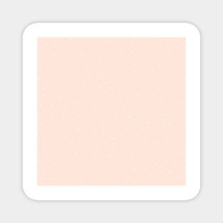 White Dots on  Light Pink Magnet