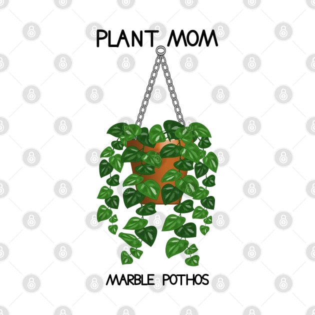 Plant Mom - Marble Pothos Plant by Designoholic