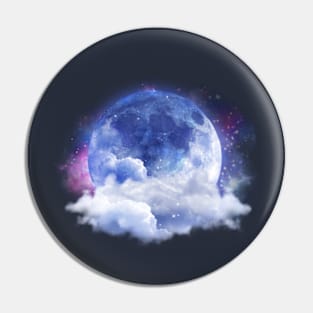 Cute Moon Cloud Star Pattern Pink Universal Night Pin