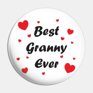 Best granny ever heart doodle hand drawn design Pin