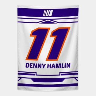 Denny Hamlin purple and orange #11 2024 NASCAR art design Tapestry