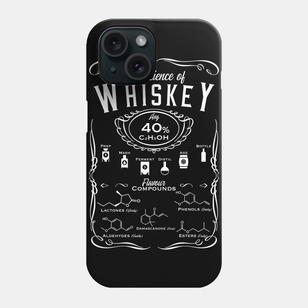 The Science of Whiskey Phone Case by ScienceNStuffStudio