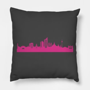 Leipzig skyline pink Pillow