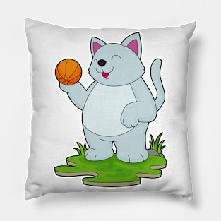 Cat as Basketball player with Basketball Pillow