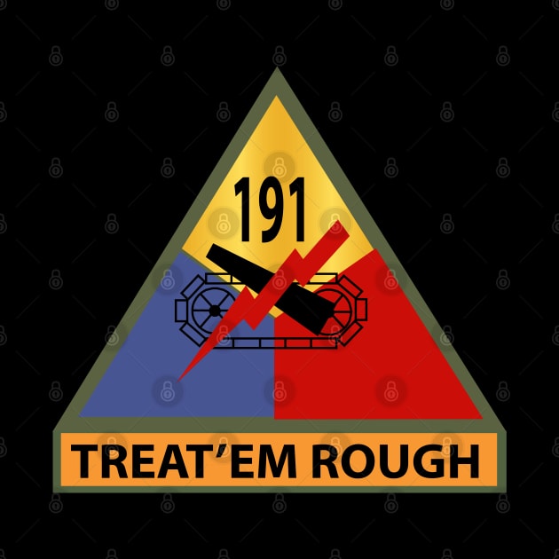 191st Tank Battalion -Treat em Rough w SSI Name Tape by twix123844