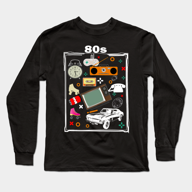 long sleeve 80s shirt