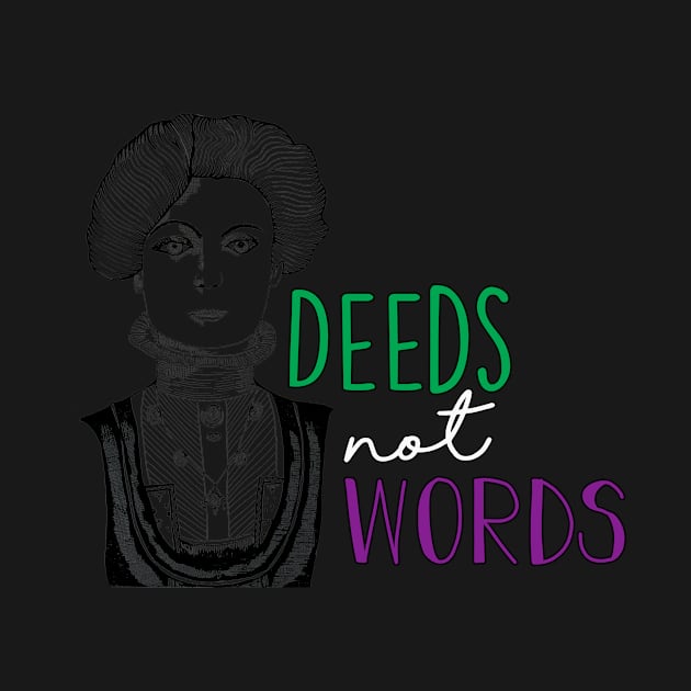 Deeds Not Words Emmeline Pankhurst Colour by MrsJDraws