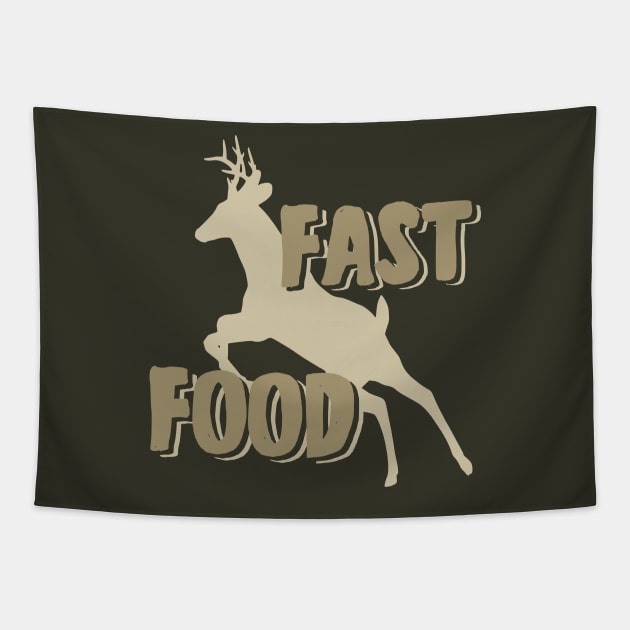 fast food deer hunting Tapestry by YEBYEMYETOZEN