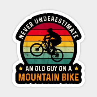 Never Underestimate A Old man With A Bicycle Magnet