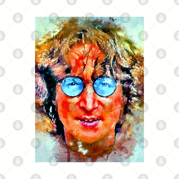 Watercolor Lennon by danieljanda