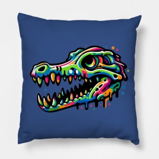 Croc skullourful Pillow