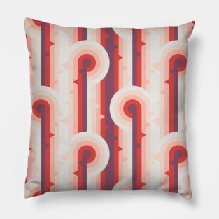 Vertical stripes, triangles and circles pattern Pillow