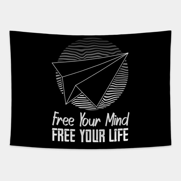 Inspirational Quote Freedom Life Motivation Tapestry by Foxxy Merch