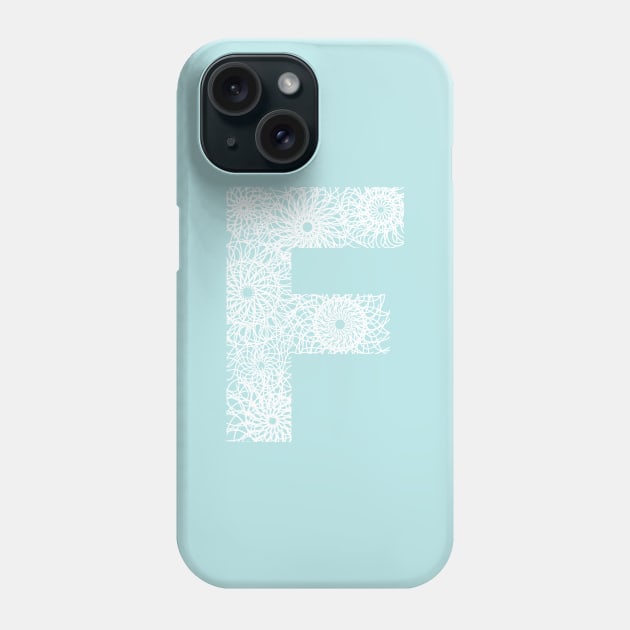 Letter F Phone Case by Hip Scarves and Bangles