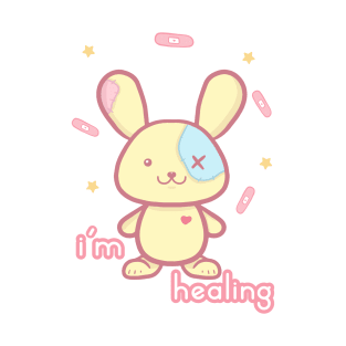 "I'm healing" cute plush bunny T-Shirt