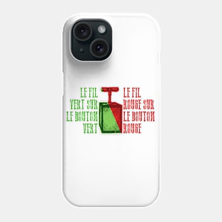 Le fil vert sur le bouton vert Phone Case