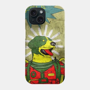 dog in green astronaut suits Phone Case