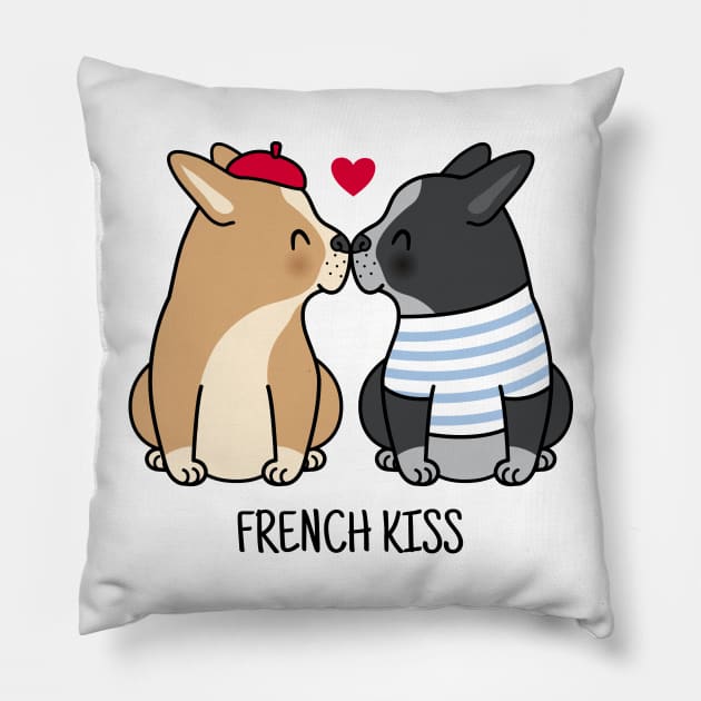 FRENCH KISS Pillow by CANVAZSHOP