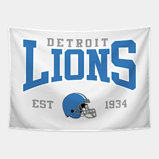 Retro Detroit Football Tapestry