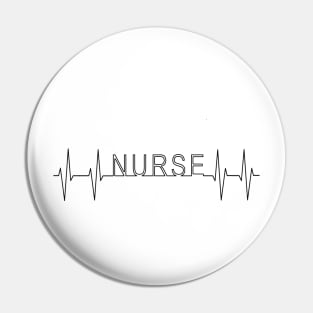 Nurse ecg funny gift Pin