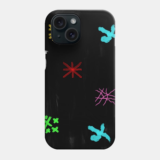 CRAZY PAINTED SYMBOLS Phone Case by jcnenm