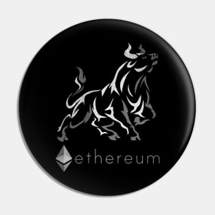 Vintage Bull Market Ethereum Coin Crypto Token Cryptocurrency Wallet Ethereum HODL Birthday Gift For Men Women Kids Pin