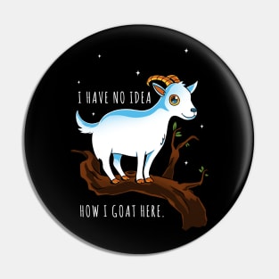 Funny Goat Pun Pin