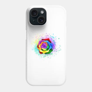 Colorful Rainbow Rose Phone Case