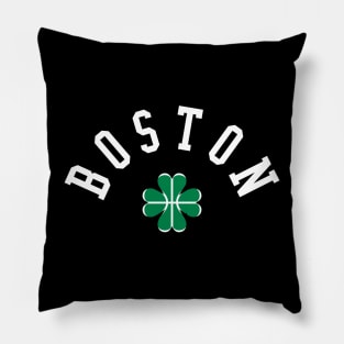 Boston Beantown Clover Basketball Fan T-Shirt: Show Your Pride for Boston & Hoops Pillow