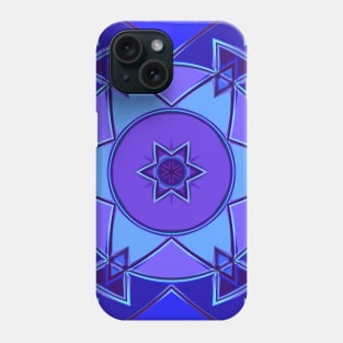 Cartoon Mandala Blue and Purple Phone Case