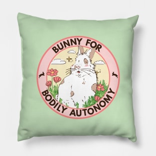 Bunny for Bodily Autonomy! Pillow