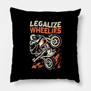 legalize wheelies Pillow