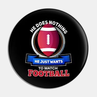 Funny football sport rugby motif Pin