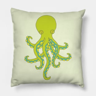 OCTOPUS GARDEN Green Undersea Ocean Creature Tentacles - UnBlink Studio by Jackie Tahara Pillow