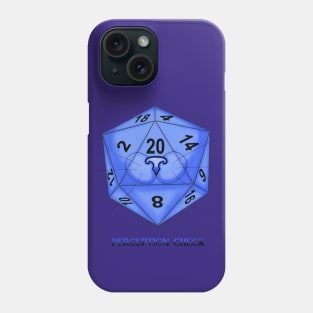 Dice. Cat. D20. Perception Check Phone Case