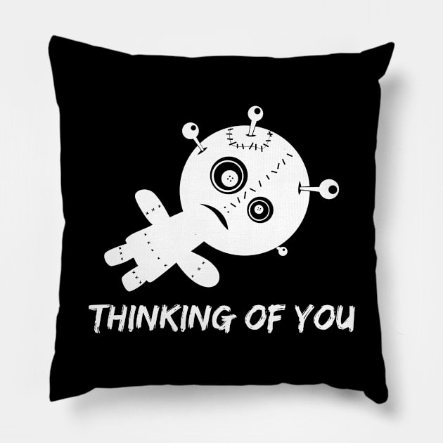 Thinking Of You I  Funny Relationship Single Design Pillow by az_Designs