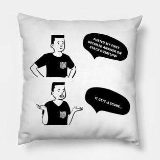 Developer Memes Gift For Software Developer QA Engineer Stack Overflow Meme Pillow