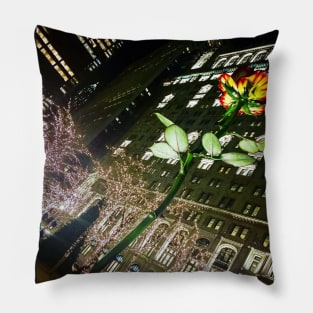 Rose III, Zuccotti Park, Manhattan, New York City Pillow